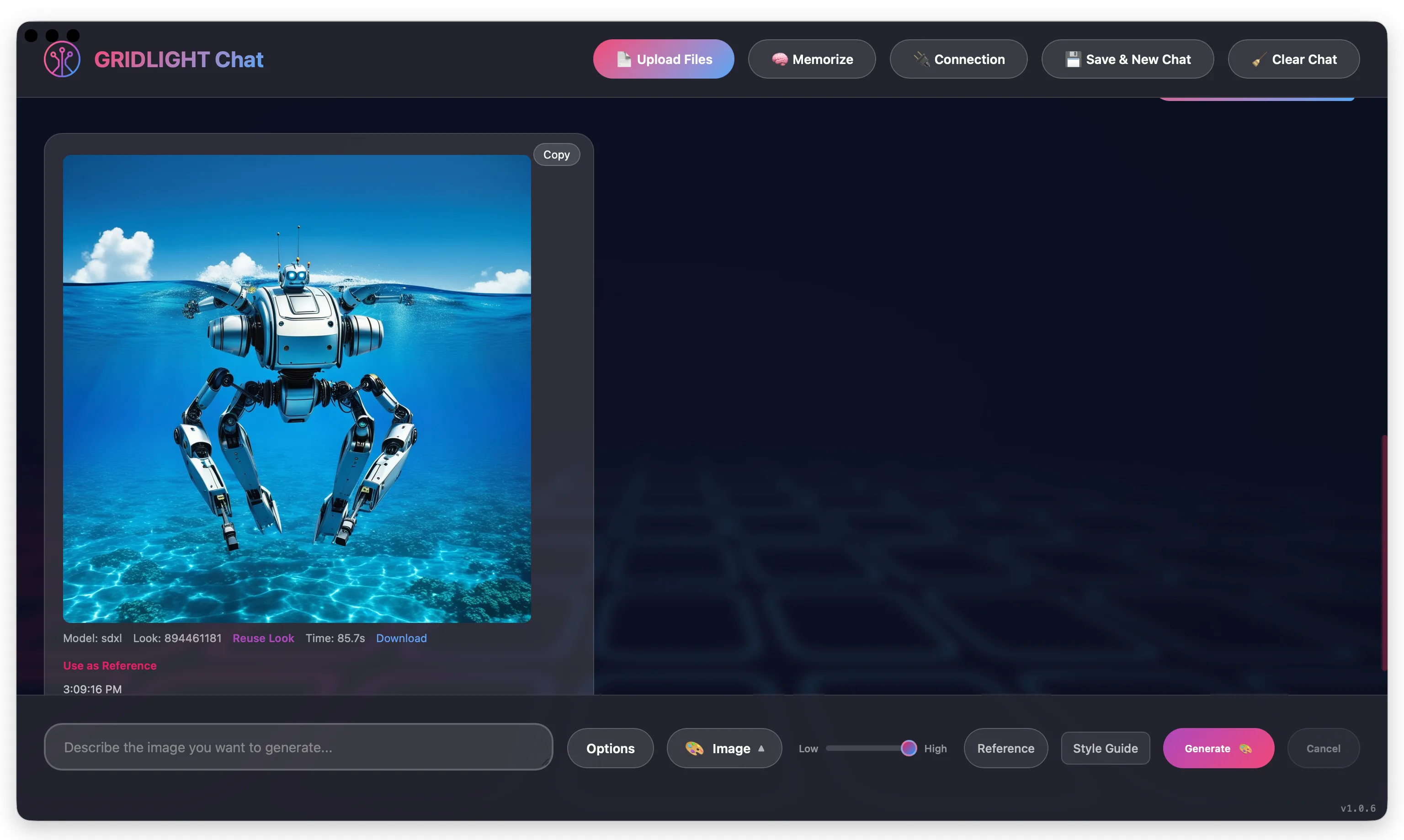 Screenshot: AI-generated image from text prompt
